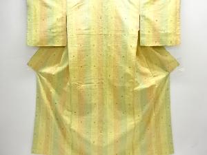 井桁絣織り出し十日町紬着物